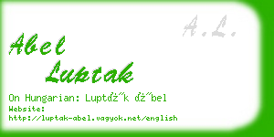 abel luptak business card